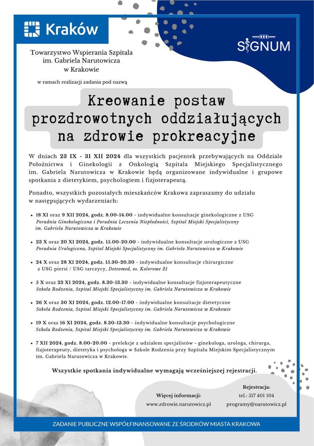 Plakat przedstawiający informacje nt. projektu